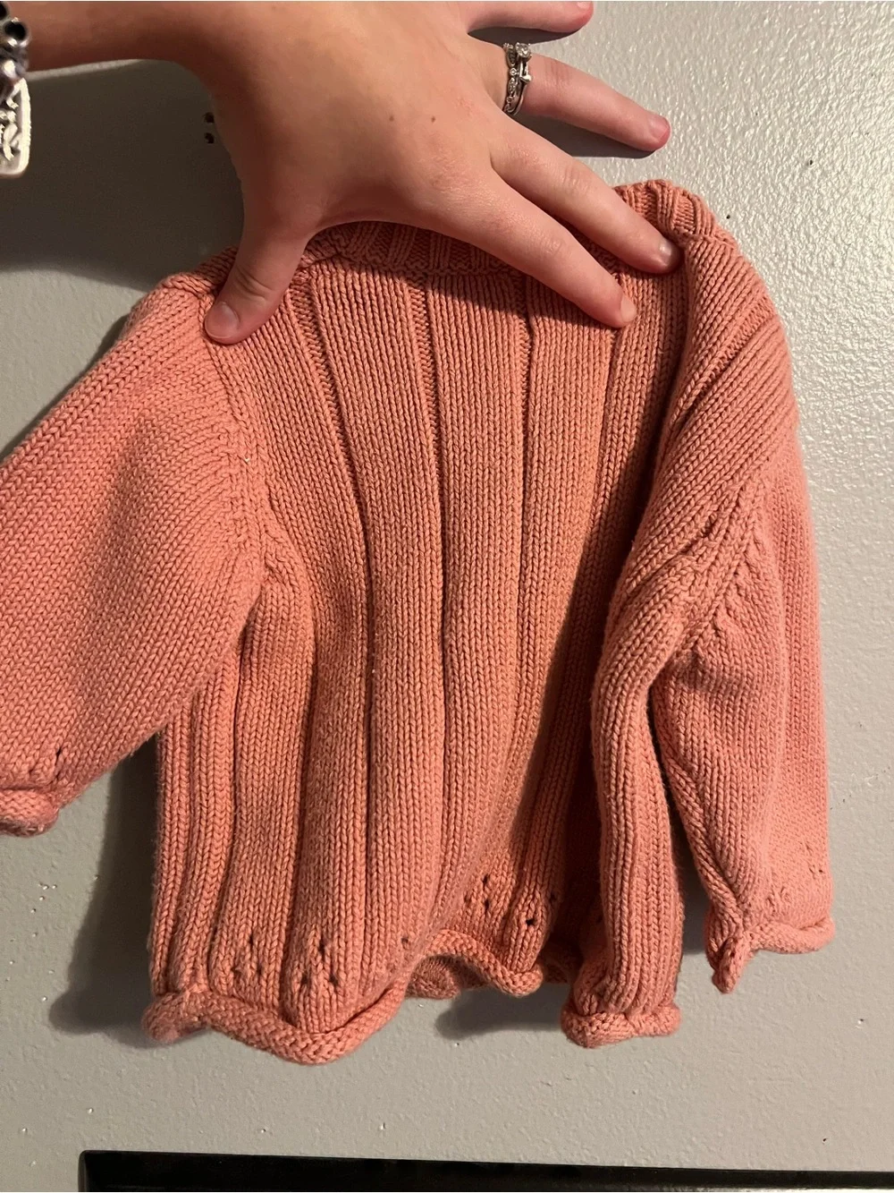 GAP Baby Coral Knit Button-Front Cardigan